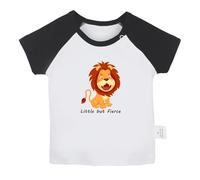 iDzn Little But Fierce Maglietta Divertente per Neonati, Modello di Leone Animale Magliette per Neonati, Magliette per Neonati, Maglietta Grafica per Bambini da 0 a 24 Mesi
