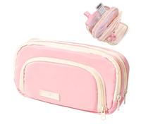 IEBTAWN 1 Pezzo Astuccio Astuccio Grande Capacità Astucci Bambini Ragazzo Con 3 Scomparti Materiale Scolastico Stazionario Ufficio Trucco Borsa Astucci Per Bambina Studenti