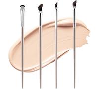 IEBTAWN 4 Pezzi Pennello Professionale Per Il Trucco Degli Occhi, Pennello Sottile Angolato Per Eyeliner, Pennello Sopracciglia, Pennelli Per Makeup Facili Da Usare