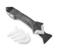 IEBTAWN 5 in 1 Raschietto Spatola per Silicone Raschietto, Rimuovi Silicone, Raschietto Spatola per Sigillante, con 5 teste intercambiabili, per Cucina Pavimento Bagno Finestra