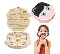 IEBTWN 1 Pezzi Porta Dentini Da Latte, Scatolina Porta Dentini, Scatola Dei Denti In Legno Per Bambini, Scatola Dei Denti Per Ragazze