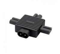 IEC 320 figura 8 C8 maschio a 3 x femmina per alimentatore 1 in 3 adattatore splitter C7 out Cablecc