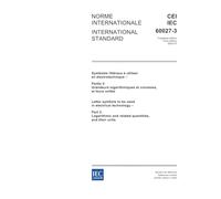 IEC 60027-3 Ed. 3.0 b:2002, Letter symbols to be used in electrical technology - Part 3: Logarithmic and related quantities, and their units