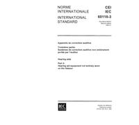 IEC 60118-3 Ed. 2.0 b:1983, Hearing aids. Part 3: Hearing aid equipment not entirely worn on the listener