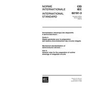 IEC 60191-3 Ed. 2.0 b:1999, Mechanical standardization of semiconductor devices - Part 3: General rules for the preparation of outline drawings of integrated circuits