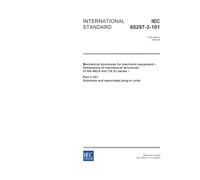 IEC 60297-3-101 Ed. 1.0 en:2004, Mechanical structures for electronic equipment - Dimensions of mechanical structures of the 482,6 mm (19 in) series - Part 3-101: Subracks and associated plug-in units
