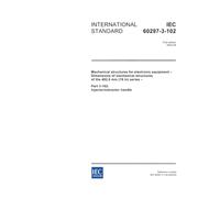 IEC 60297-3-102 Ed. 1.0 en:2004, Mechanical structures for electronic equipment - Dimensions of mechanical structures of the 482,6 mm (19 in) series - Part 3-102: Injector/extractor handle