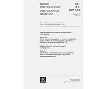 IEC 60317-33 Ed. 1.1 b:1997, Specifications for particular types of winding wires - Part 33: Glass-fibre wound resin or varnish impregnated, bare or ... copper wire, temperature index 200