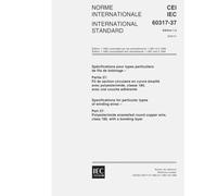IEC 60317-37 Ed. 1.2 b:2000, Specifications for particular types of winding wires - Part 37: Polyesterimide enamelled round copper wire, class 180, with a bonding layer