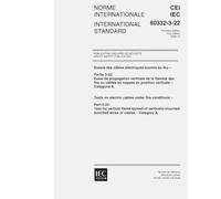 IEC 60332-3-22 Ed. 1.0 b:2000, Tests on electric cables under fire conditions - Part 3-22: Test for vertical flame spread of vertically-mounted bunched wires or cables - Category A