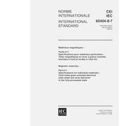 IEC 60404-8-7 Ed. 2.0 b:1998, Magnetic materials - Part 8-7: Specifications for individual materials - Cold-rolled grain-oriented electrical steel ... strip delivered in the fully-processed state