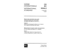 IEC 60444-2 Ed. 1.0 b:1980, Measurement of quartz crystal unit parameters by zero phase technique in a pi-network. Part 2: Phase offset method for ... motional capacitance of quartz crystal units