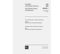 IEC 60464-1 Ed. 2.0 b:1998, Varnishes used for electrical insulation - Part 1: Definitions and general requirements