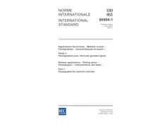 IEC 60494-1 Ed. 1.0 b:2002, Railway applications - Rolling stock - Pantographs - Characteristics and tests - Part 1: Pantographs for mainline vehicles