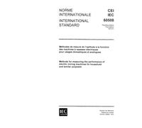 IEC 60508 Ed. 1.0 b:1975, Methods for measuring the performance of electric ironing machines for household and similar purposes