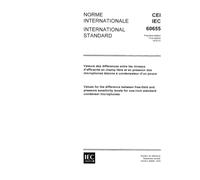 IEC 60655 Ed. 1.0 b:1979, Values for the difference between free-field and pressure sensitivity levels for one-inch standard condenser microphones