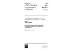 IEC 60704-1 Ed. 2.0 b:1997, Household and similar electrical appliances - Test code for the determination of airborne acoustical noise - Part 1: General requirements