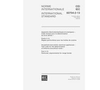 IEC 60704-2-13 Ed. 1.0 b:2000, Household and similar electrical appliances - Test code for the determination of airborne acoustical noise - Part 2-13: Particular requirements for range hoods