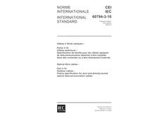 IEC 60794-3-10 Ed. 1.0 b:2002, Optical fibre cables - Part 3-10: Outdoor cables - Family specification for duct and directly buried optical telecommunication cables