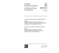 IEC 60819-3-4 Ed. 1.0 b:2001, Non-cellulosic papers for electrical purposes - Part 3: Specifications for individual materials - Sheet 4: Aramid fibre ... not more than 50 % of mica particles