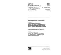 IEC 60870-5-102 Ed. 1.0 b:1996, Telecontrol equipment and systems - Part 5: Transmission protocols - Section 102: Companion standard for the transmission of integrated totals in electric power systems