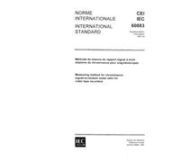 IEC 60883 Ed. 1.0 b:1987, Measuring method for chrominance signal-to-random noise ratio for video tape recorders