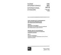 IEC 60917-2 Ed. 1.0 b:1992, Modular order for the development of mechanical structures for electronic equipment practices - Part 2: Sectional ... dimensions for the 25 mm equipment practice