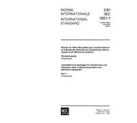 IEC 61021-1 Ed. 1.0 b:1990, Laminated core packages for transformers and inductors used in telecommunication and electronic equipment - Part 1: Dimensions