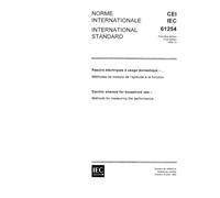 IEC 61254 Ed. 1.0 b:1993, Electric shavers for household use - Methods for measuring the performance