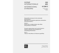 IEC 61298-3 Ed. 1.0 b:1998, Process measurement and control devices - General methods and procedures for evaluating performance - Part 3: Tests for the effects of influence quantities
