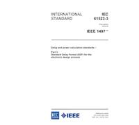 IEC 61523-3 Ed. 1.0 en:2004, Delay and power calculation standards - Part 3: Standard Delay Format (SDF) for the electronic design process