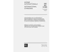 IEC 61560 Ed. 1.0 b:1998, Radiation protection instrumentation - Apparatus for non-destructive radiation tests of fur and other cloth samples