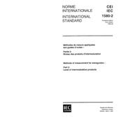 IEC 61580-2 Ed. 1.0 b:1996, Methods of measurement for waveguides - Part 2: Level of intermodulation products