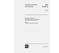 IEC 61947-2 Ed. 1.0 en:2001, Electronic projection - Measurement and documentation of key performance criteria - Part 2: Variable resolution projectors