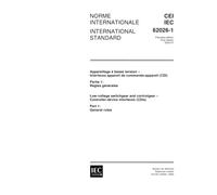 IEC 62026-1 Ed. 1.0 b:2000, Low-voltage switchgear and controlgear - Controller-device interfaces (CDIs) - Part 1: General rules