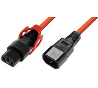IEC Lock + IEC C14 A Bloccaggio IEC C13 Cavi, 5m, Arancione - PC 1565
