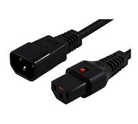 IEC LOCK PC1024 cavo di alimentazione Nero 1 m Accoppiatore C14 Accoppiatore C13
