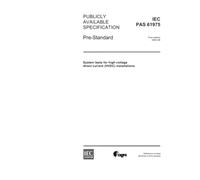 IEC/PAS 61975 Ed. 1.0 en:2004, System tests for high-voltage direct current (HVDC) installations