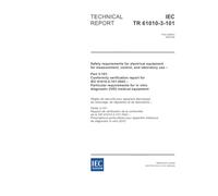 IEC/TR 61010-3-101 Ed. 1.0 en:2003, Safety requirements for electrical equipment for measurement, control, and laboratory use - Part 3-101: Conformity ... for in vitro diagnostic (IVD) med