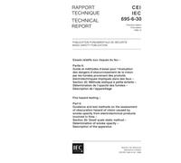IEC/TS 60695-6-30 Ed. 1.0 b:1996, Fire hazard testing - Part 6: Guidance and test methods on the assessment of obscuration hazards of vision caused by ... - Section 30: Small scale static method.