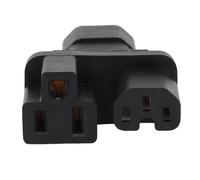 IEC320 C14 auf C13 & 5-15R Stromverteileradapter für Schreibtischlampen und Drucker