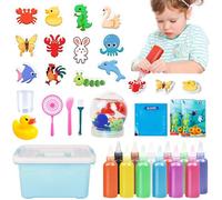 IEEILULU Magic Water Elf, Kit Creativo 3D Magic Gel, Magico Elfo Acquatico con 13 Flaconi di Gel Colorato e 10 Formine, Giocattolo Acquatico Fatto a Mano per Ragazzi e Ragazze (60ML-1)