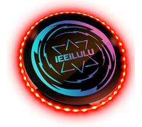 IEEILULU Ultimate Frisbee, Disco da Lancio, Disco Volante Illuminato con 49 LED, Riutilizzabile, Frisbee da Competizione Funsport per Adulti Bambini Spiaggia Prato Ricreativo (Red)