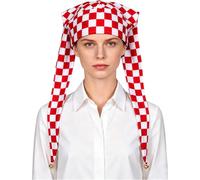 iEFiEL Accessori Il Costume Buffone Corte Medievale Berretto Scacchiera