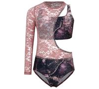 iEFiEL Bambina Body Danza Classica Ragazze Ginnastica Leotards Artistica Viola 7-8 anni