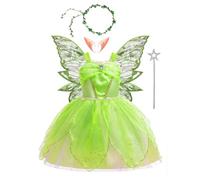 iEFiEL Bambini Abito Cosplay Fata Bambine Costume Di Elegante Per Ragazze Verde 2-3 anni