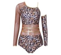 iEFiEL Donna Indiana Nativa Costume Selvaggio Tuta Da Danza Per Cosplay Marrone 3XL