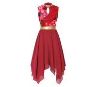 iEFiEL Donna Vestito per Danza di Lode Tunica Abito da Liturgica Cristiana | Per Prove E Spettacoli,Senza Maniche,Vestito Danza Liturgica La Chiesa,Eventi Del Coro,Pasqua,Latino,Saggio,Presentazioni In