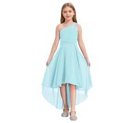 iEFiEL Elegante Abito da Principessa Bambina Ragazza Vestito Cerimonia da Damigella d'Onore Cocktail Festa di Compleanno Sposa Nozze VL Azzurro 13-14 Anni