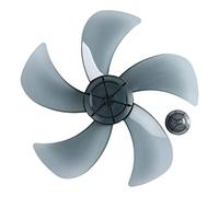 iEFiEL Pale del Ventilatore 3/5 Foglie di Plastica Con/Senza Dado Fan Blade per Ventilatore da Soffitto/da Tavolo/a Piantana Ventilatore per Pezzi di Ricambio Grigio D 14 Inch